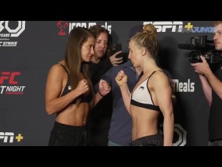 karolina kowalkiewicz vs vanessa demopoulos - ufc vegas 73 weigh-in face-off